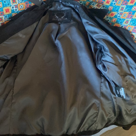 Bod & Christensen NWT PHOEBE Lined Black Goat Suede Zip Close Jacket size medium - Picture 8 of 12